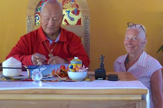 Ans Swart with Rinpoche